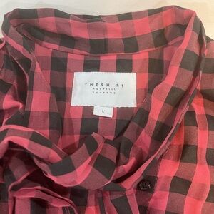 The Shirt by Rochelle Behrens women’s Red and Black Checkered Shirt
